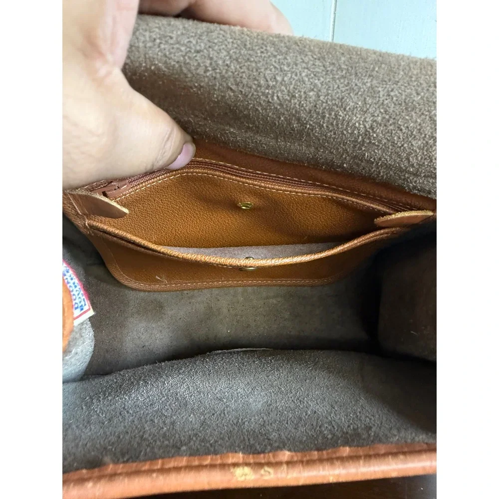 Dooney & Bourke Crossbody Bag Women's All Weather Leather Brown Vintage Made USA